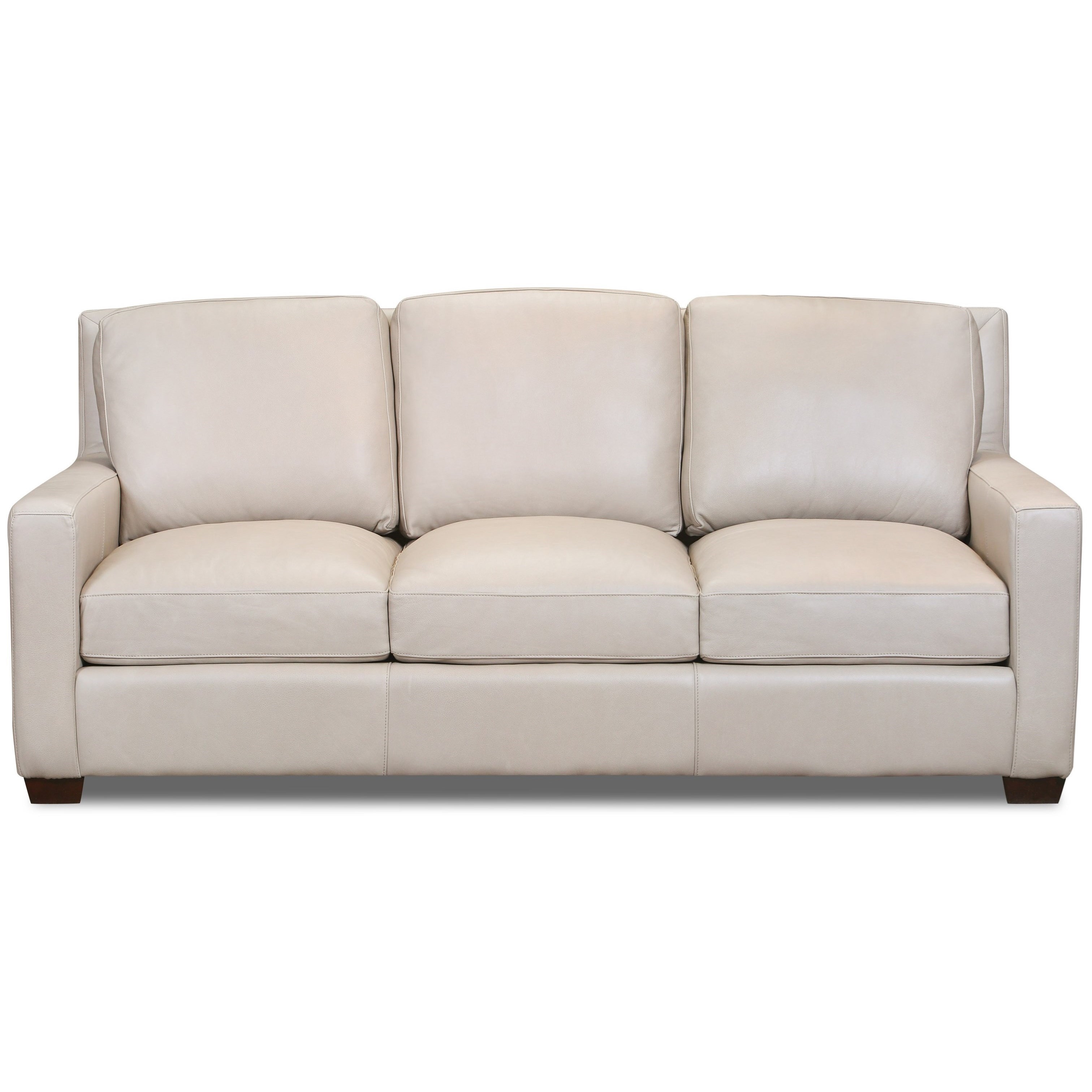 USA Premium Leather 6350 Modern Top Grain Leather Sofa Howell